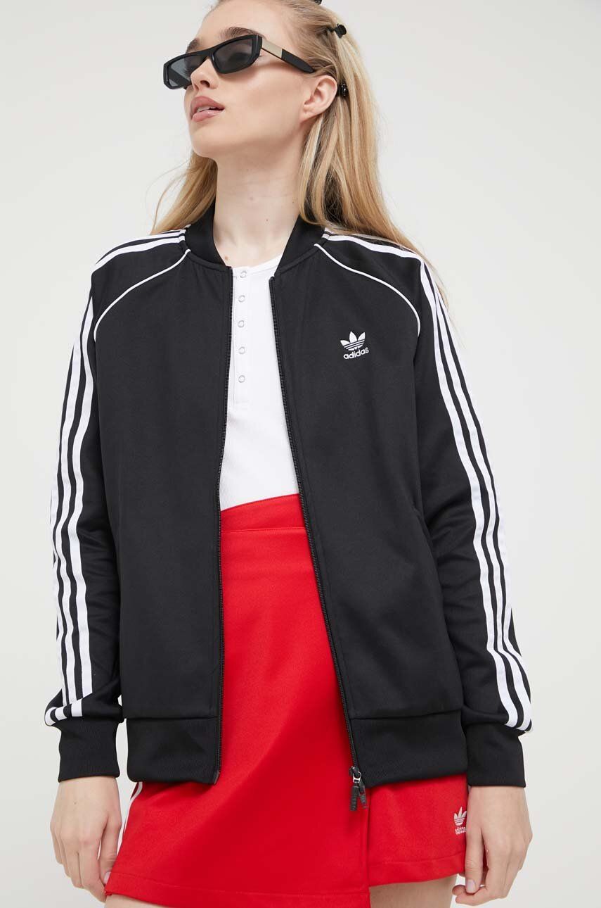 Adidas Originals Bluza Femei, Culoarea Negru, Cu Imprimeu Ib5912-black