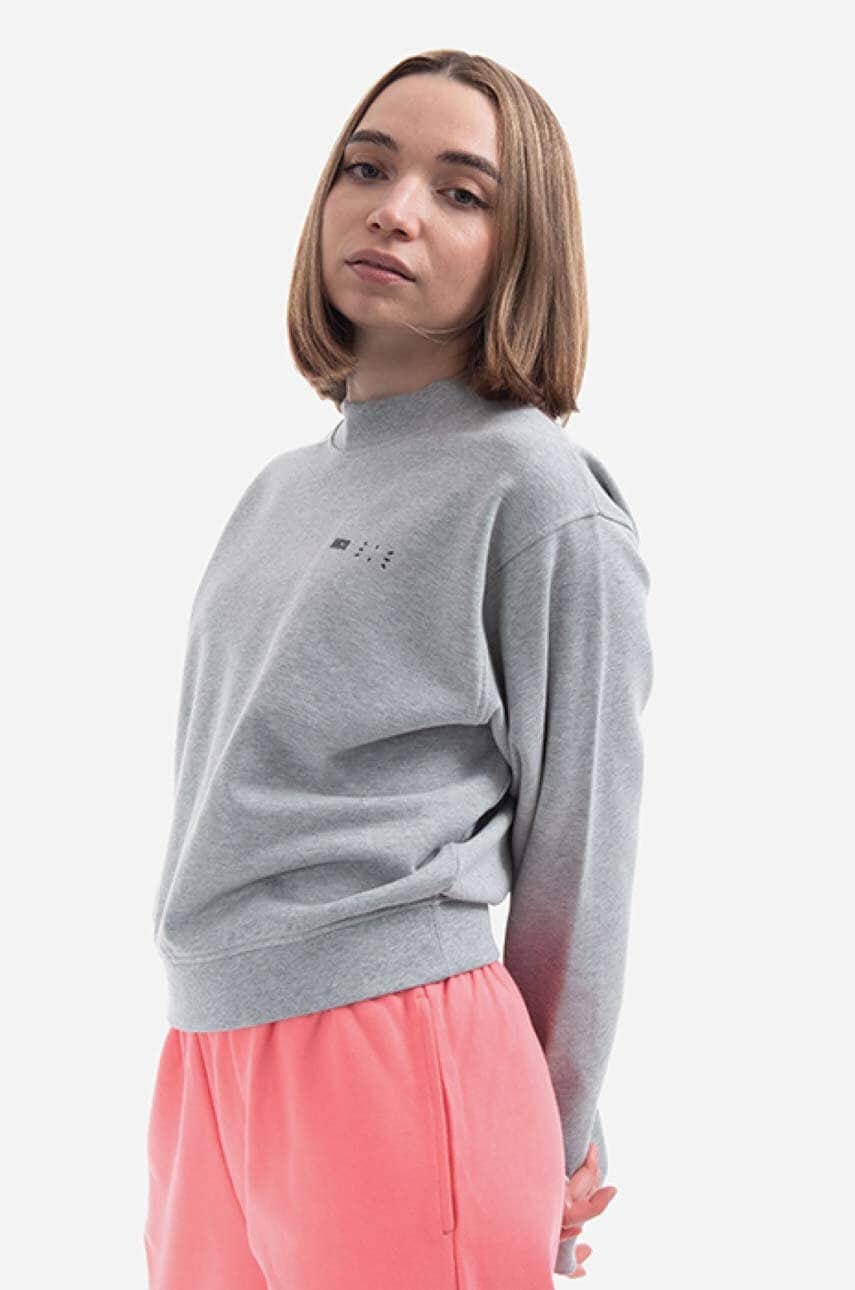 MCQ hanorac de bumbac femei, culoarea gri, uni 624675RSJ771230-grey MCQ hanorac de bumbac femei, culoarea gri, uni 624675RSJ771230-grey