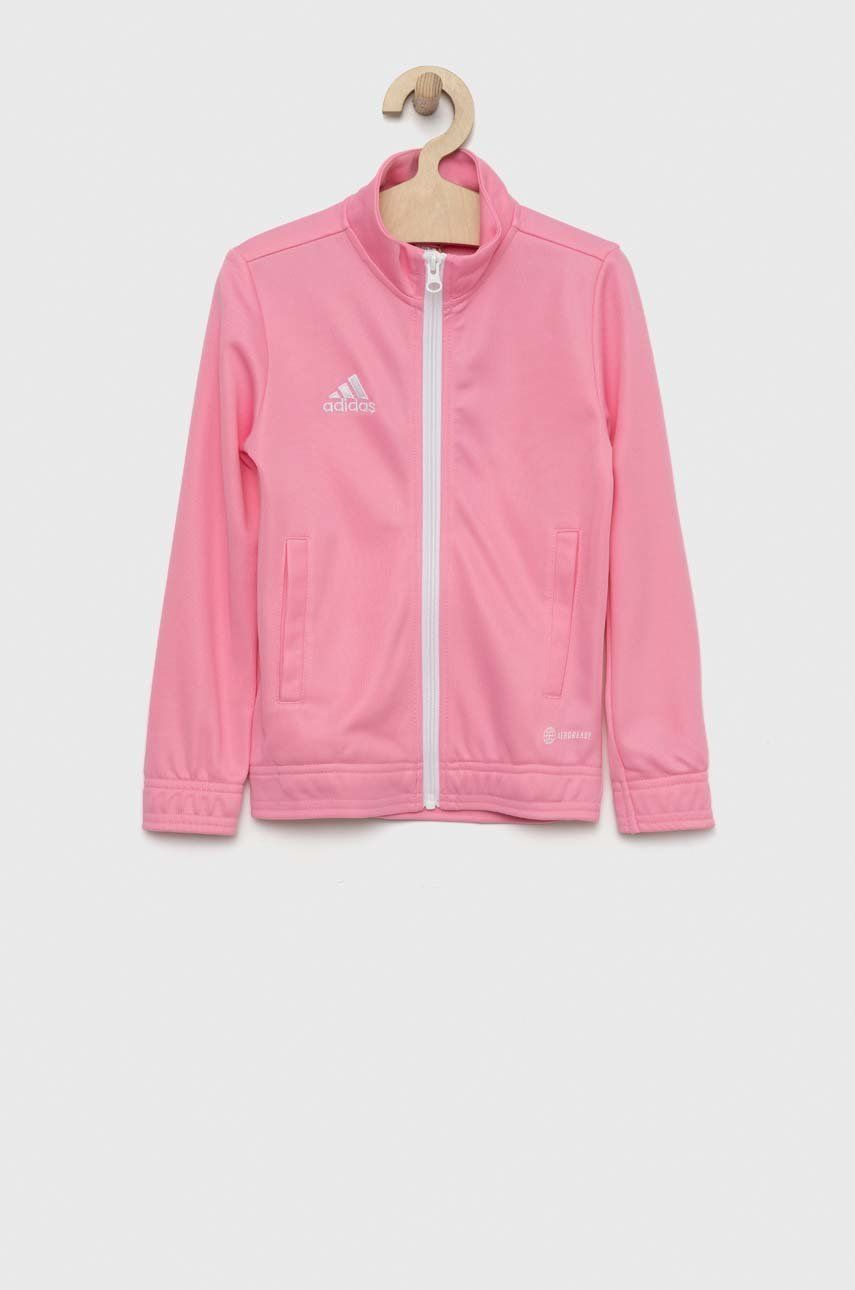 Adidas Performance bluza copii ENT22 TK JKTY culoarea roz, neted