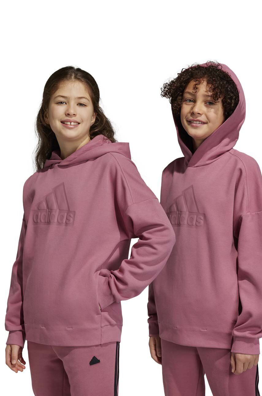 Adidas Bluza Copii U FI Culoarea Roz, Cu Imprimeu