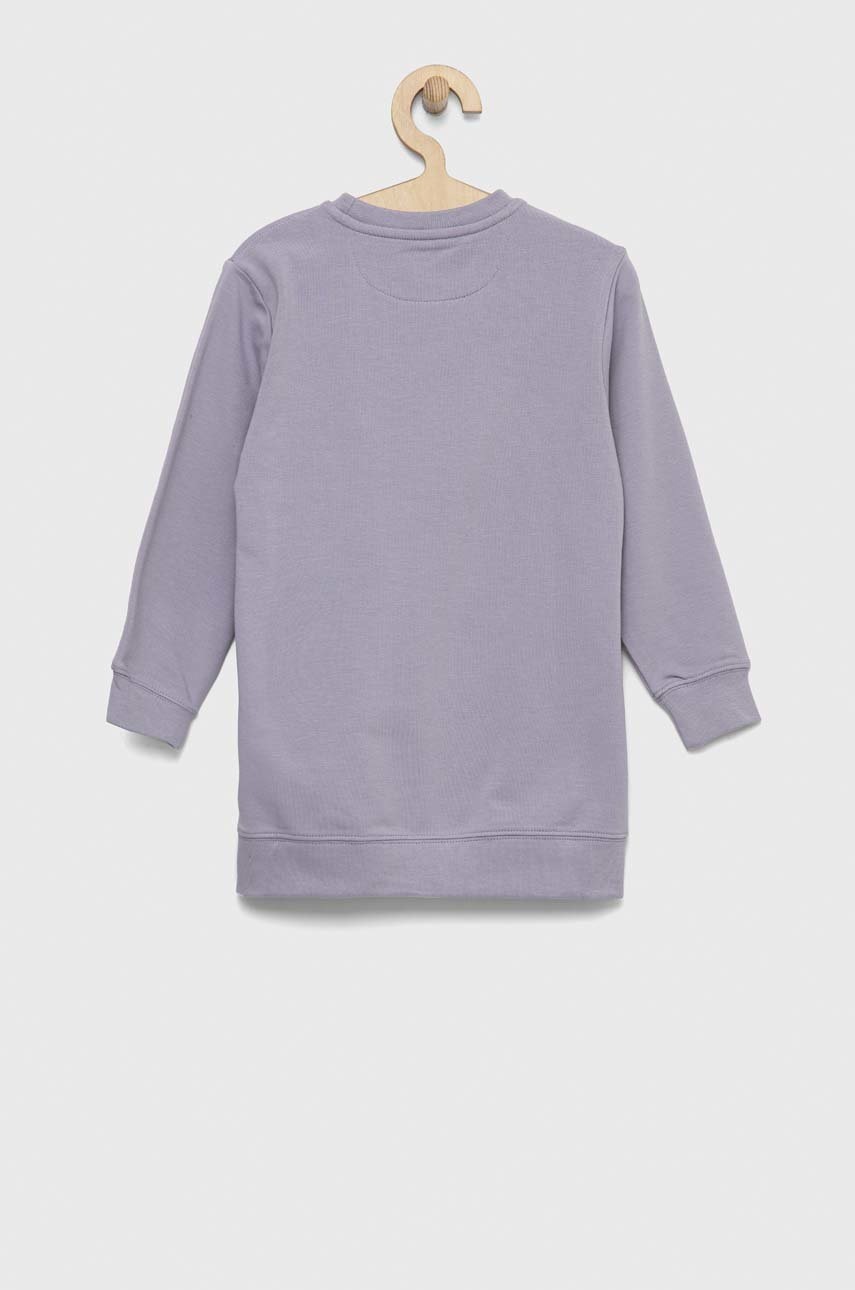 Детское платье Calvin Klein Jeans цвет фиолетовый midi прямое