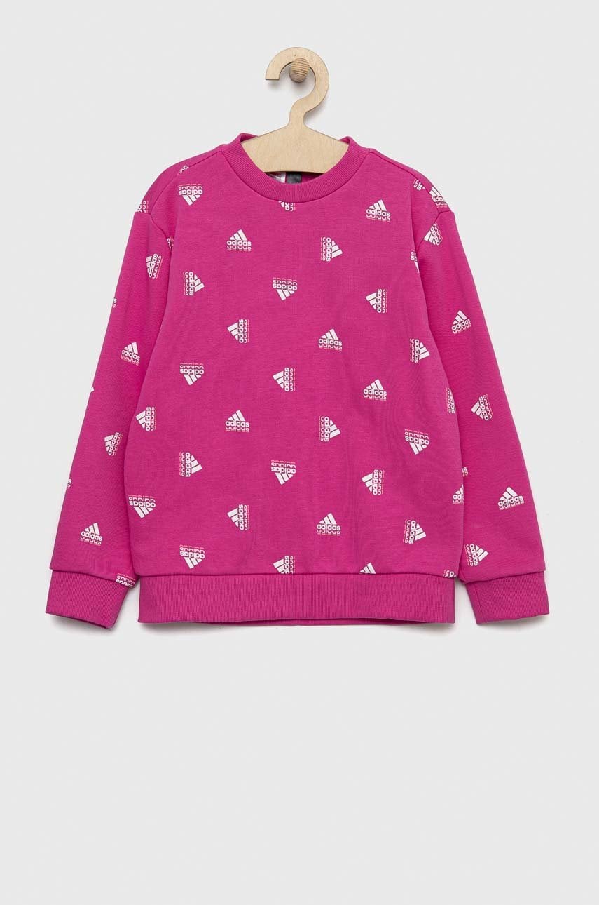 Adidas bluza copii g bluv culoarea roz, modelator