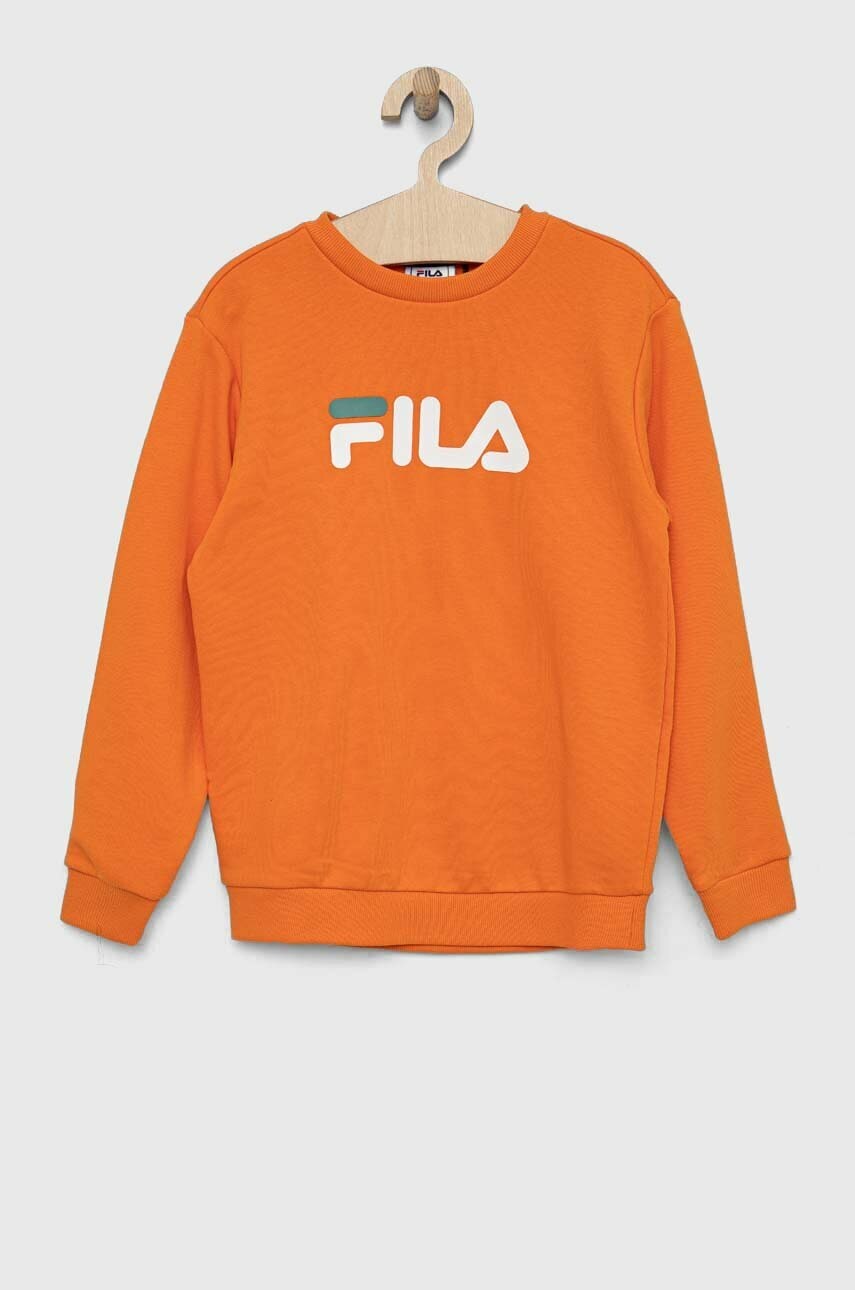 Fila bluza copii culoarea portocaliu, cu imprimeu