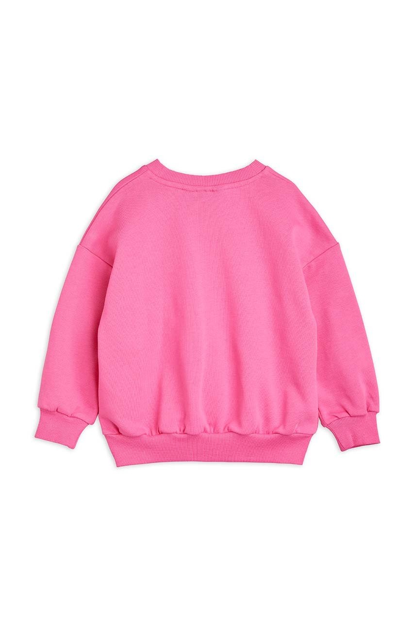 Детская хлопковая кофта Mini Rodini цвет розовый узор Детская хлопковая кофта Mini Rodini цвет розовый узор