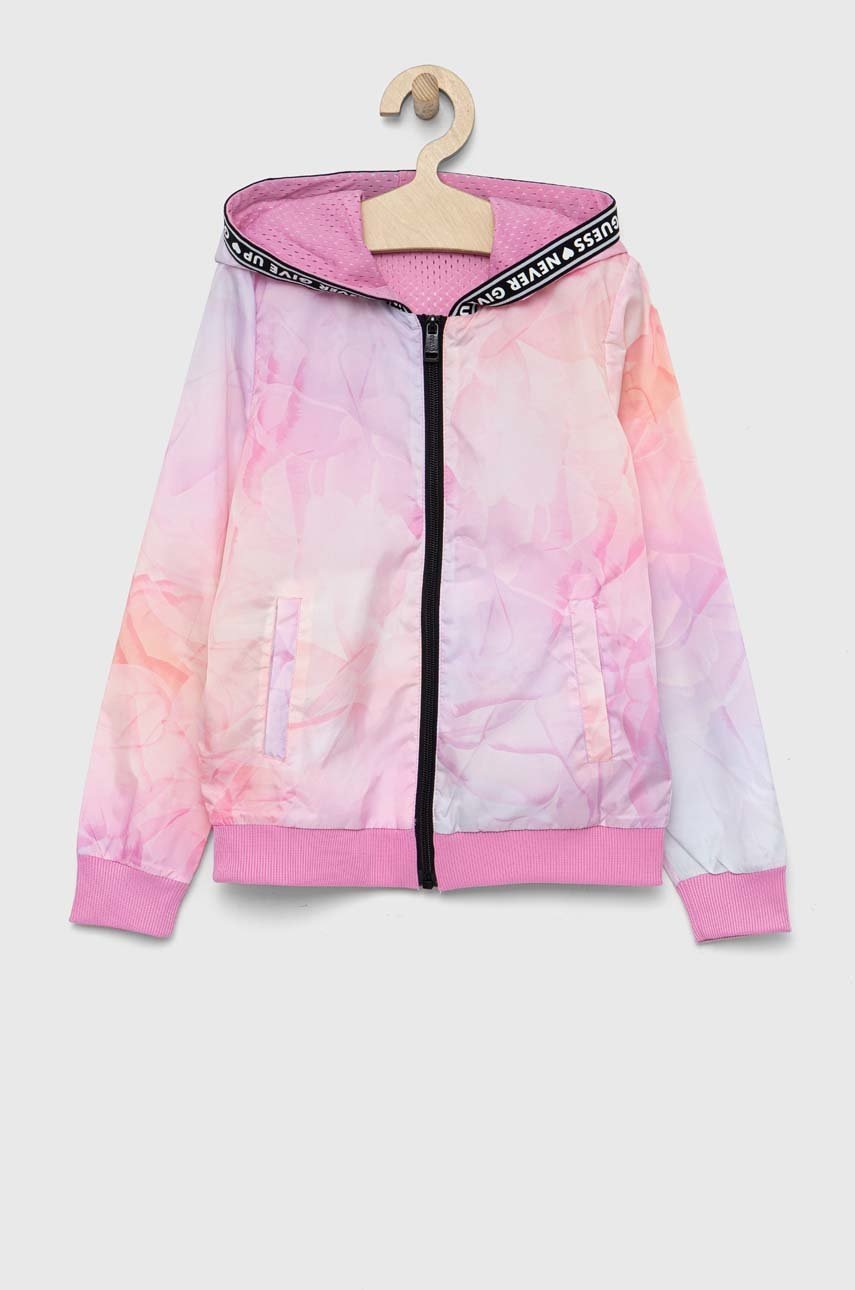 

Дитяча куртка Guess колір рожевий