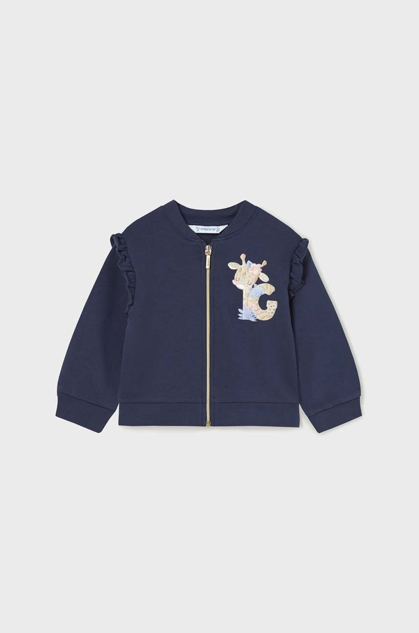Mayoral bluza bebe culoarea albastru marin, cu imprimeu