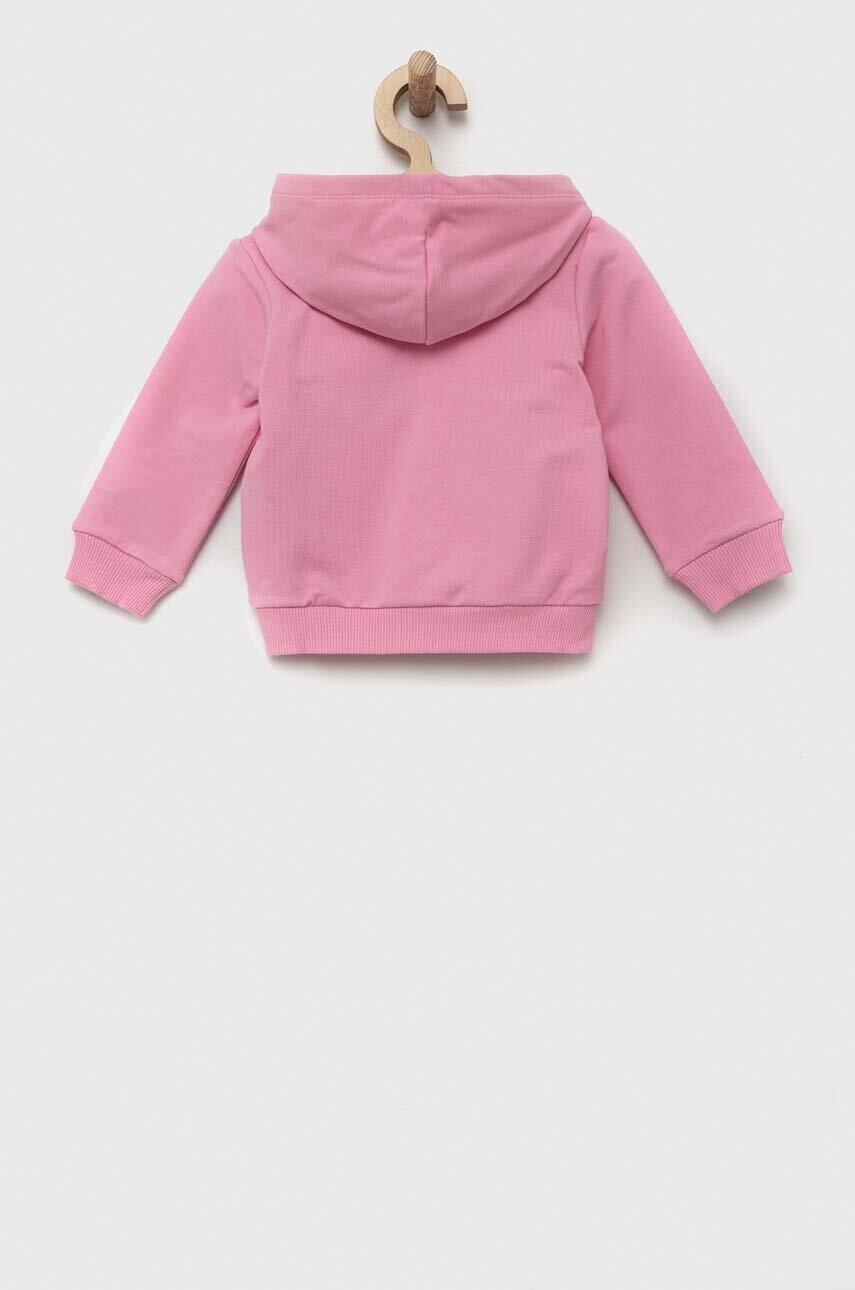 

Детская кофта United Colors of Benetton цвет розовый с капюшоном с аппликацией
