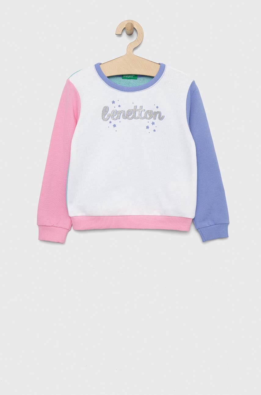 

Дитяча бавовняна кофта United Colors of Benetton з принтом