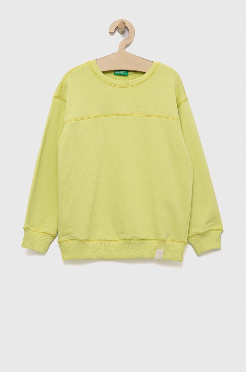 

Дитяча кофта United Colors of Benetton колір зелений однотонна