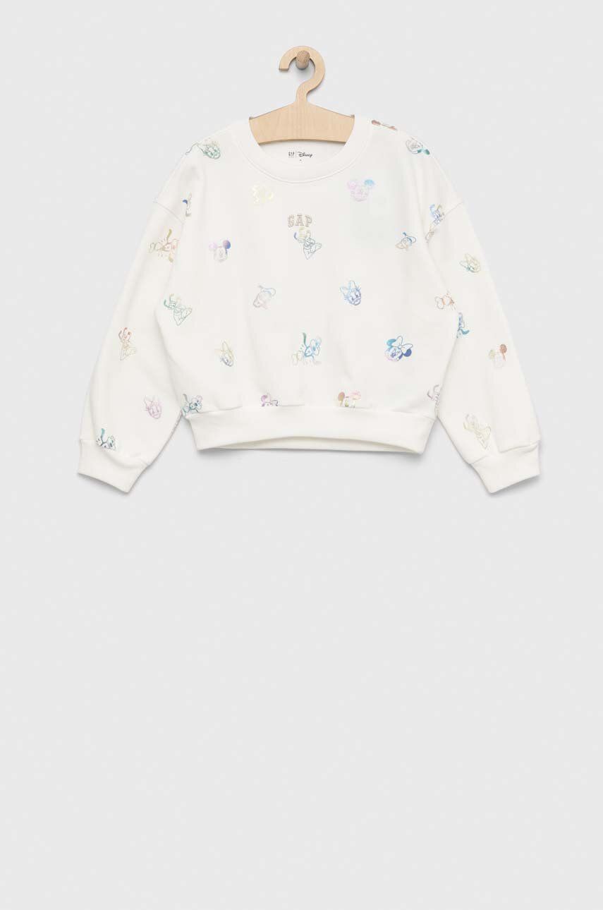 GAP bluza copii x Disney culoarea alb, modelator