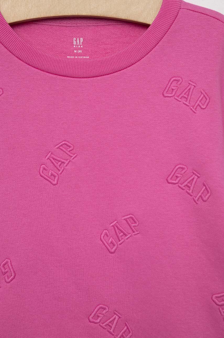 GAP Bluza Copii Culoarea Roz, Cu Imprimeu