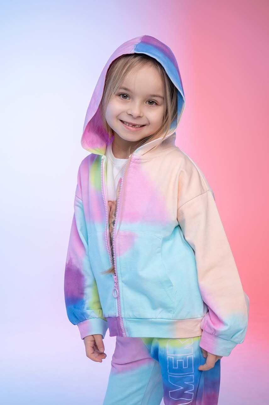 Dětská bavlněná mikina Coccodrillo s kapucí, vzorovaná - vícebarevná -  100 % Bavlna