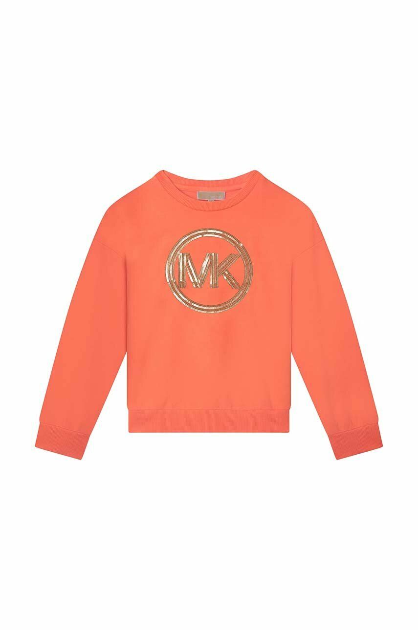 Michael Kors bluza copii culoarea portocaliu, cu imprimeu
