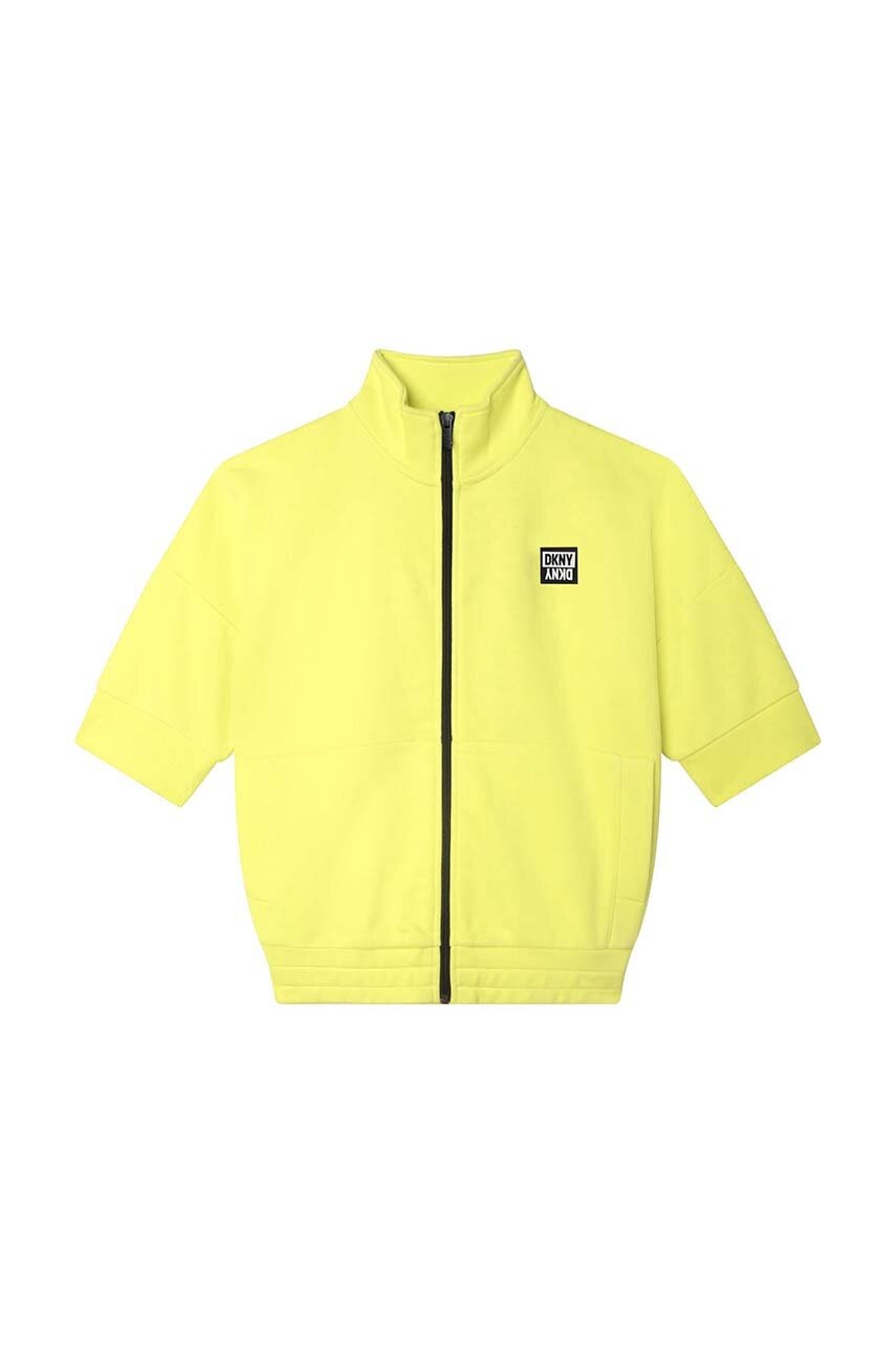 Детская кофта Dkny цвет жёлтый однотонная
