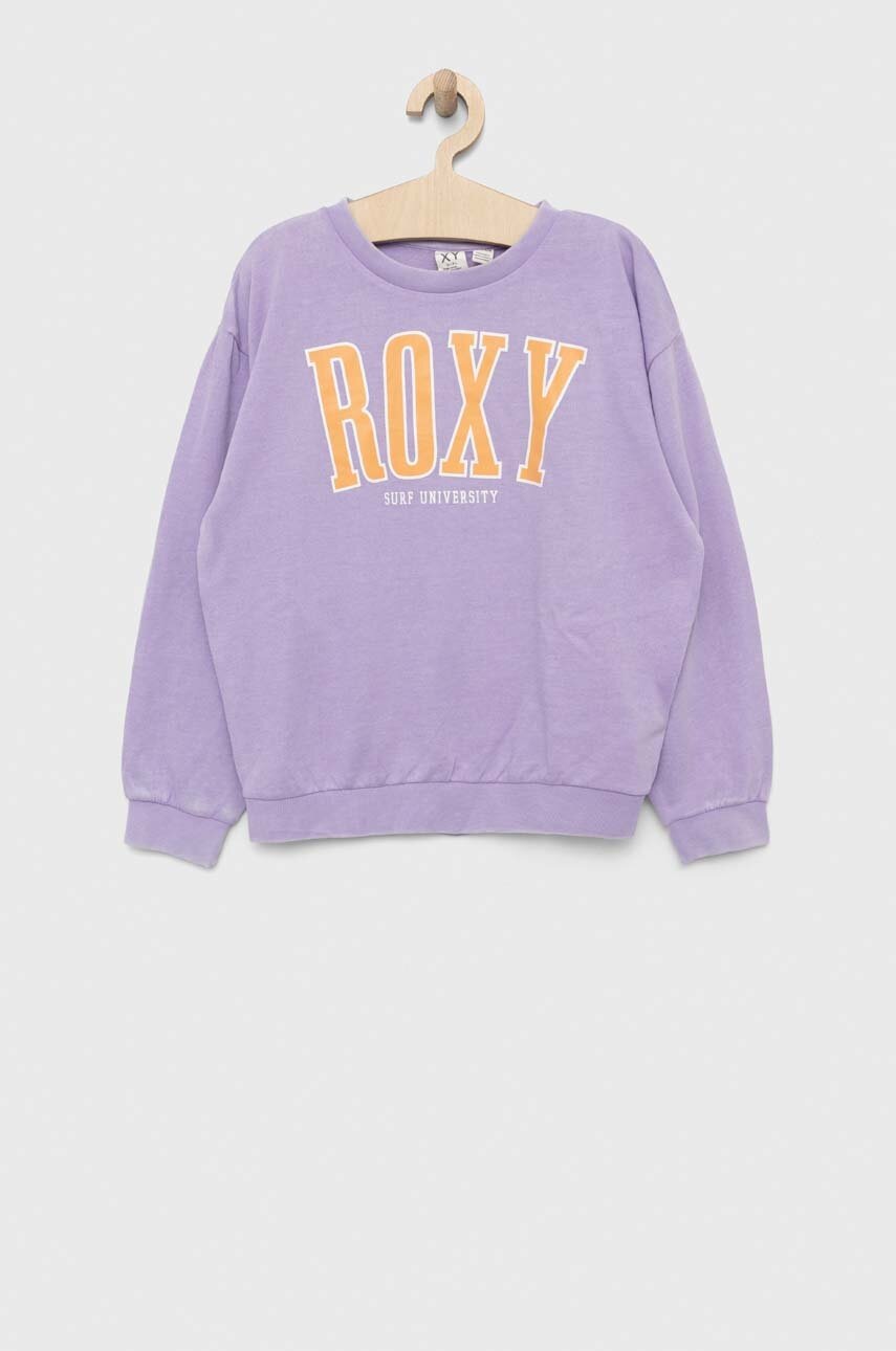 

Дитяча кофта Roxy колір фіолетовий з принтом