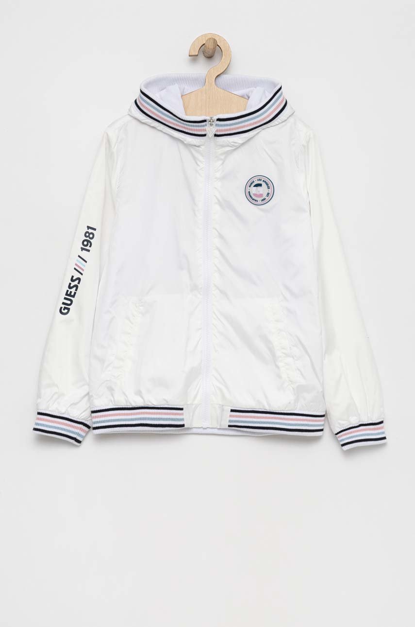 

Дитяча куртка Guess колір білий