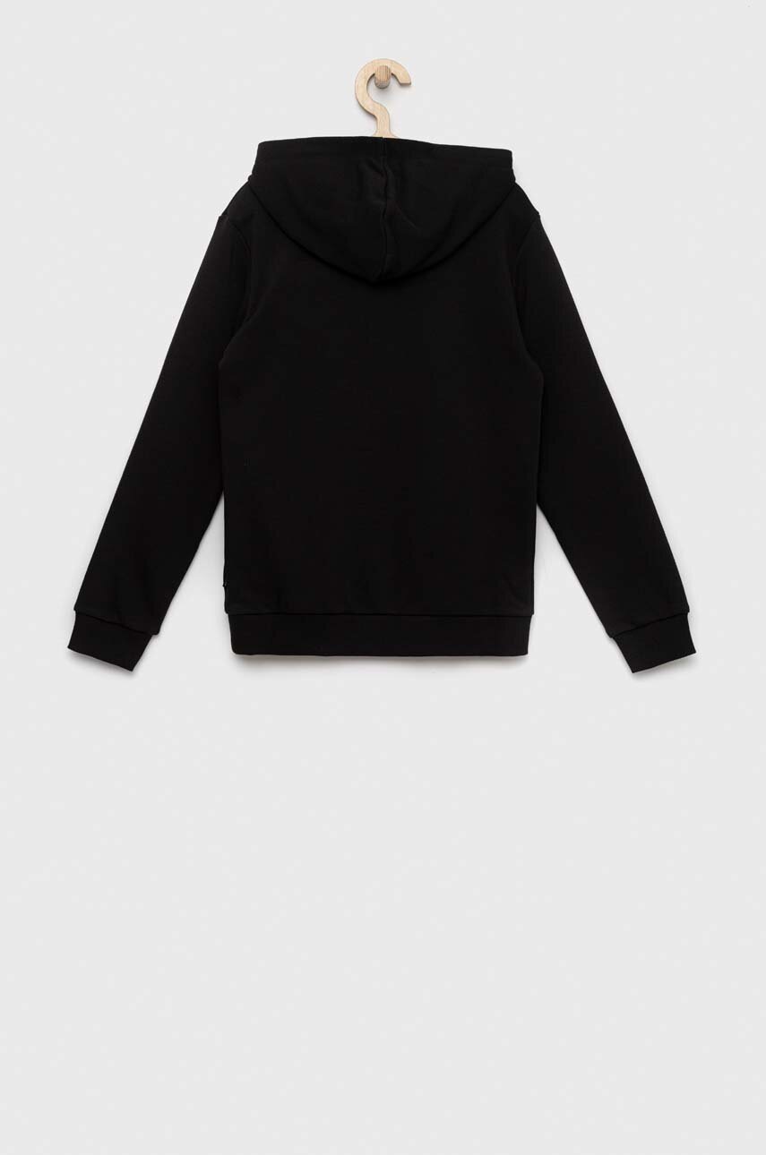Дитяча кофта Puma ESS Small Logo Hoodie TR B колір чорний з капюшоном з принтом