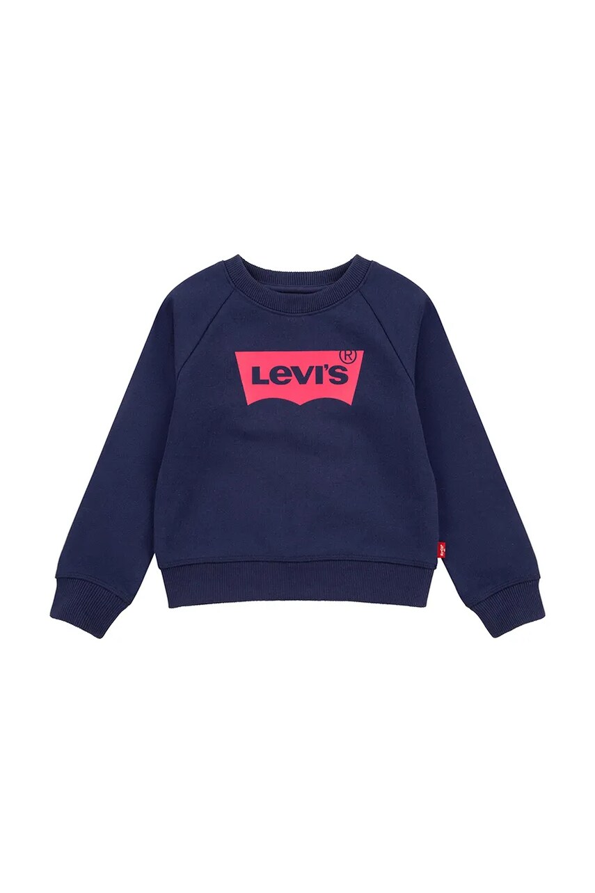 Levi's bluza bebe culoarea albastru marin, cu imprimeu