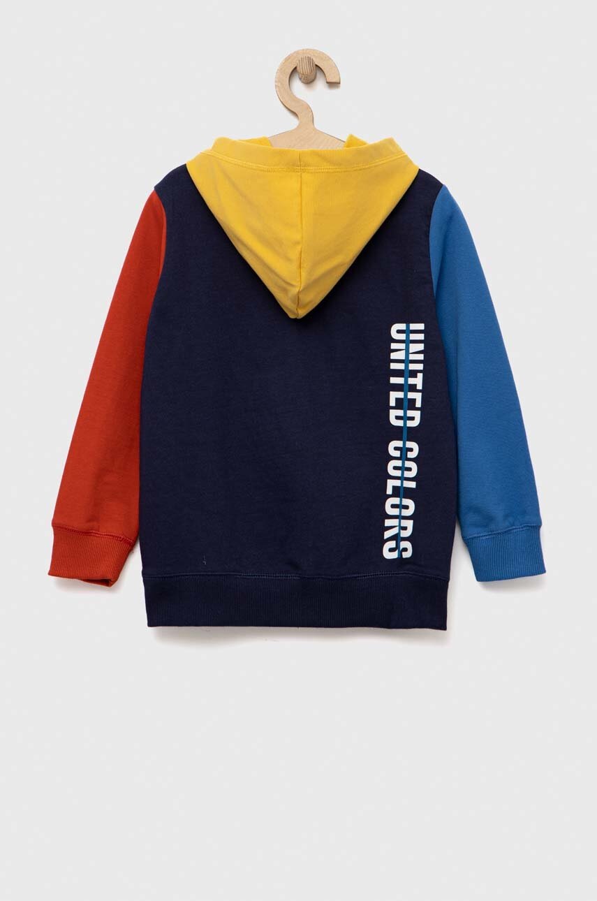 

Детская хлопковая кофта United Colors of Benetton с капюшоном узор