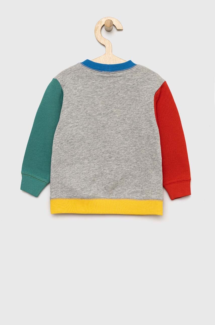 

Детская хлопковая кофта United Colors of Benetton цвет серый с принтом