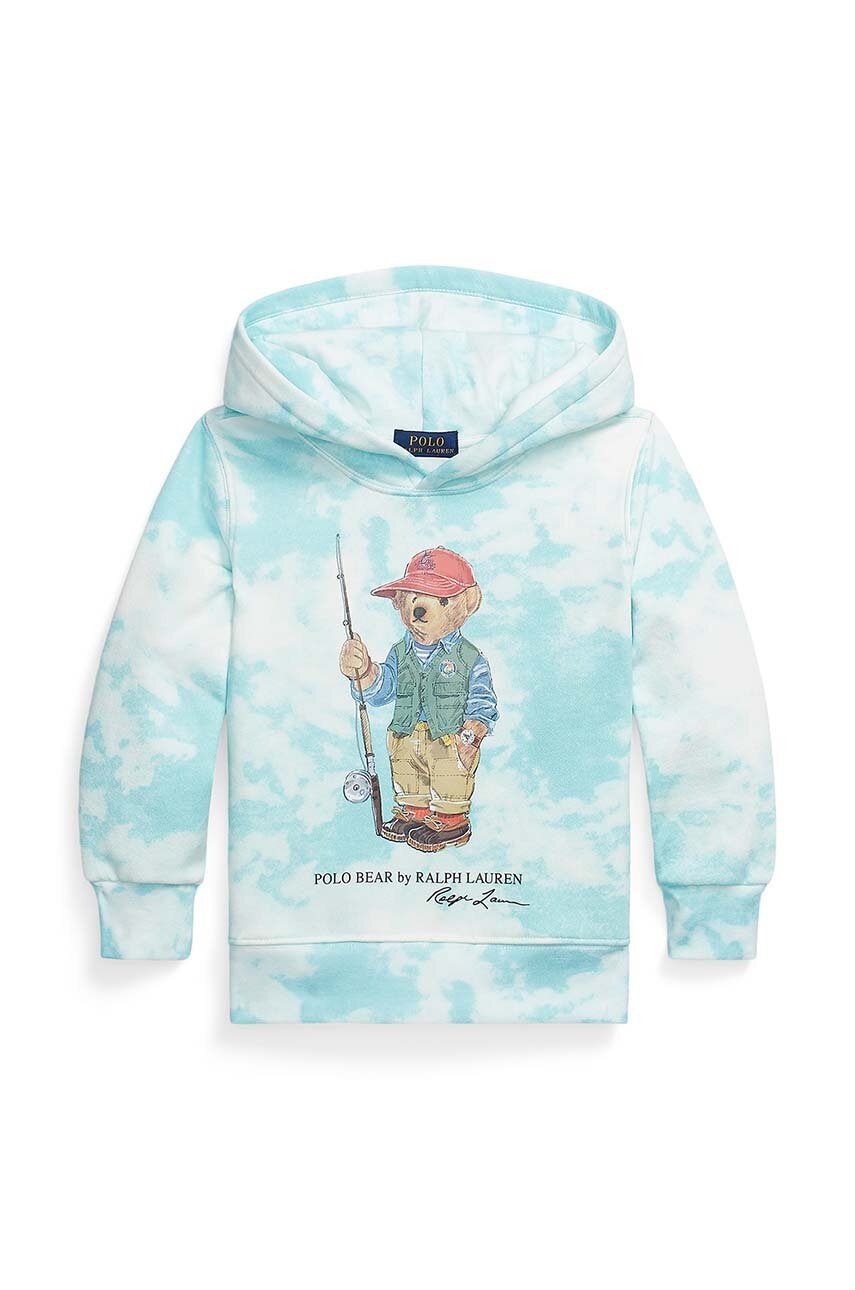 

Детская хлопковая кофта Polo Ralph Lauren с капюшоном узор