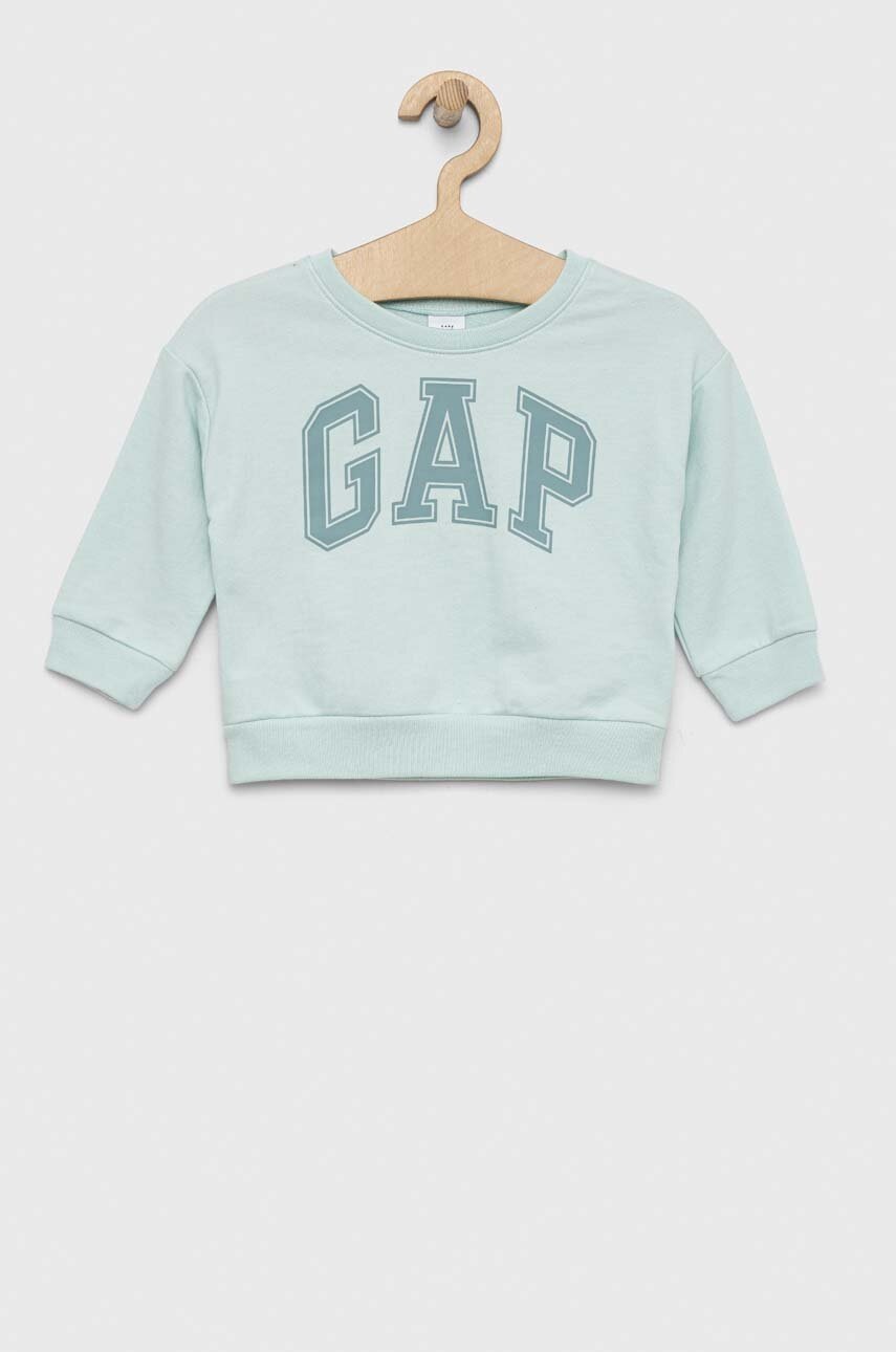 

Детски суичър GAP в синьо с принт, Син