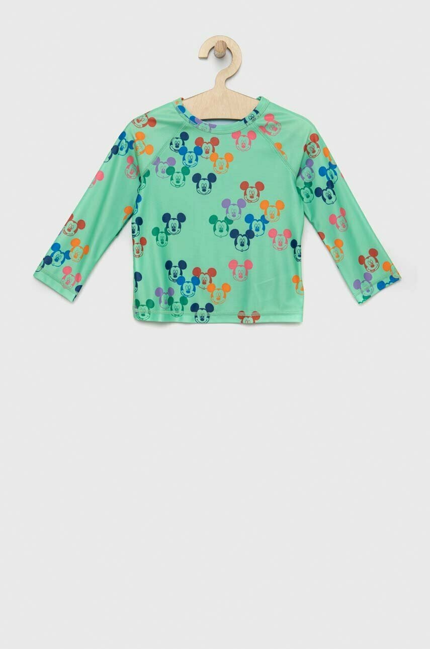 Gap GAP longsleeve kąpielowy dziecięcy x Disney kolor zielony wzorzysty