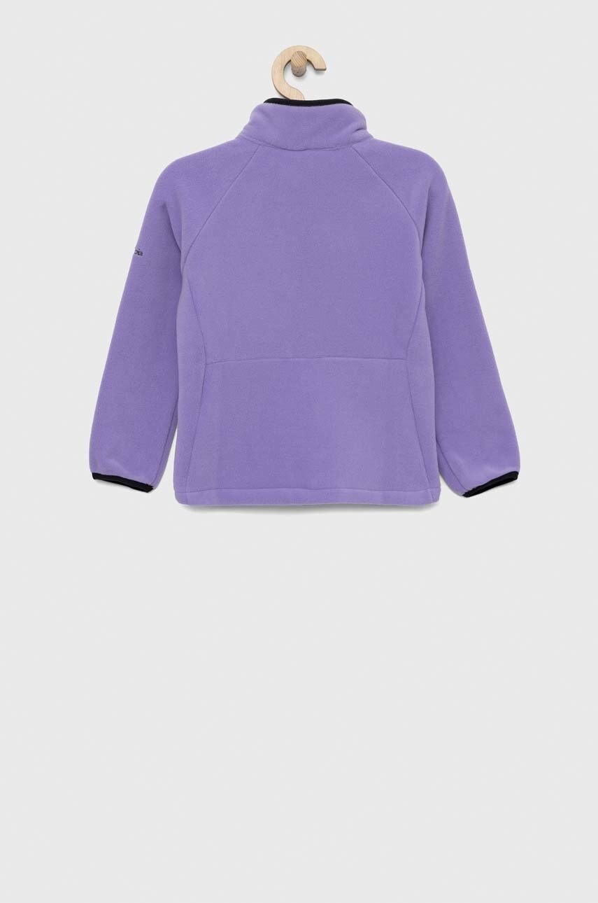 

Дитяча кофта Columbia Fast Trek III Fleece Full Zip колір фіолетовий однотонна
