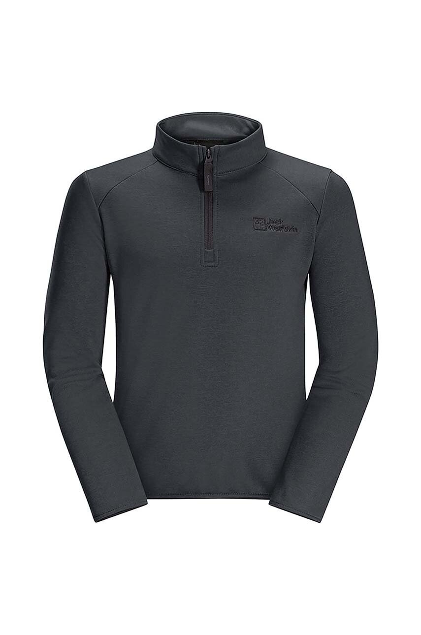 

Детская кофта Jack Wolfskin цвет чёрный однотонная