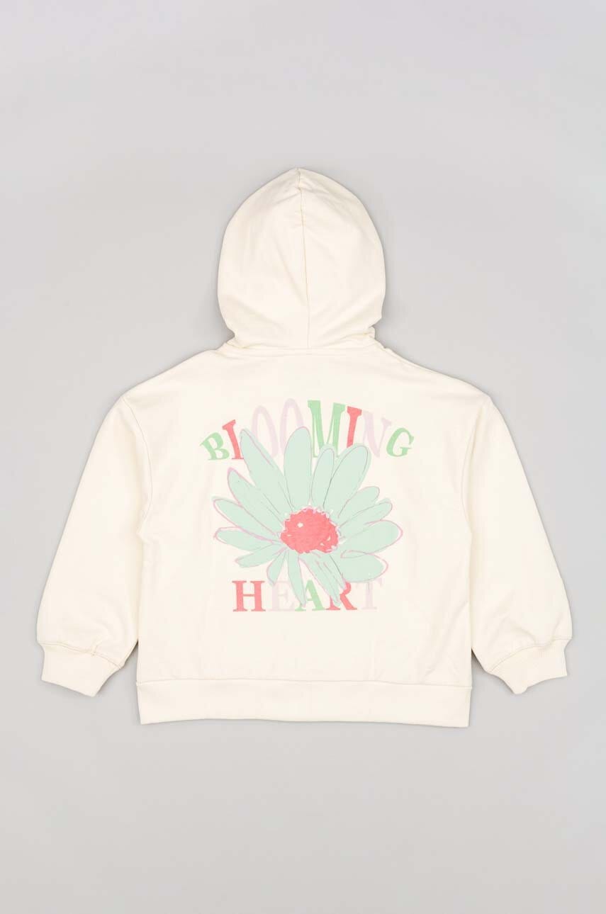 Детская хлопковая кофта zippy цвет бежевый с капюшоном однотонная в Херсоне Детская хлопковая кофта zippy цвет бежевый с капюшоном однотонная в Херсоне