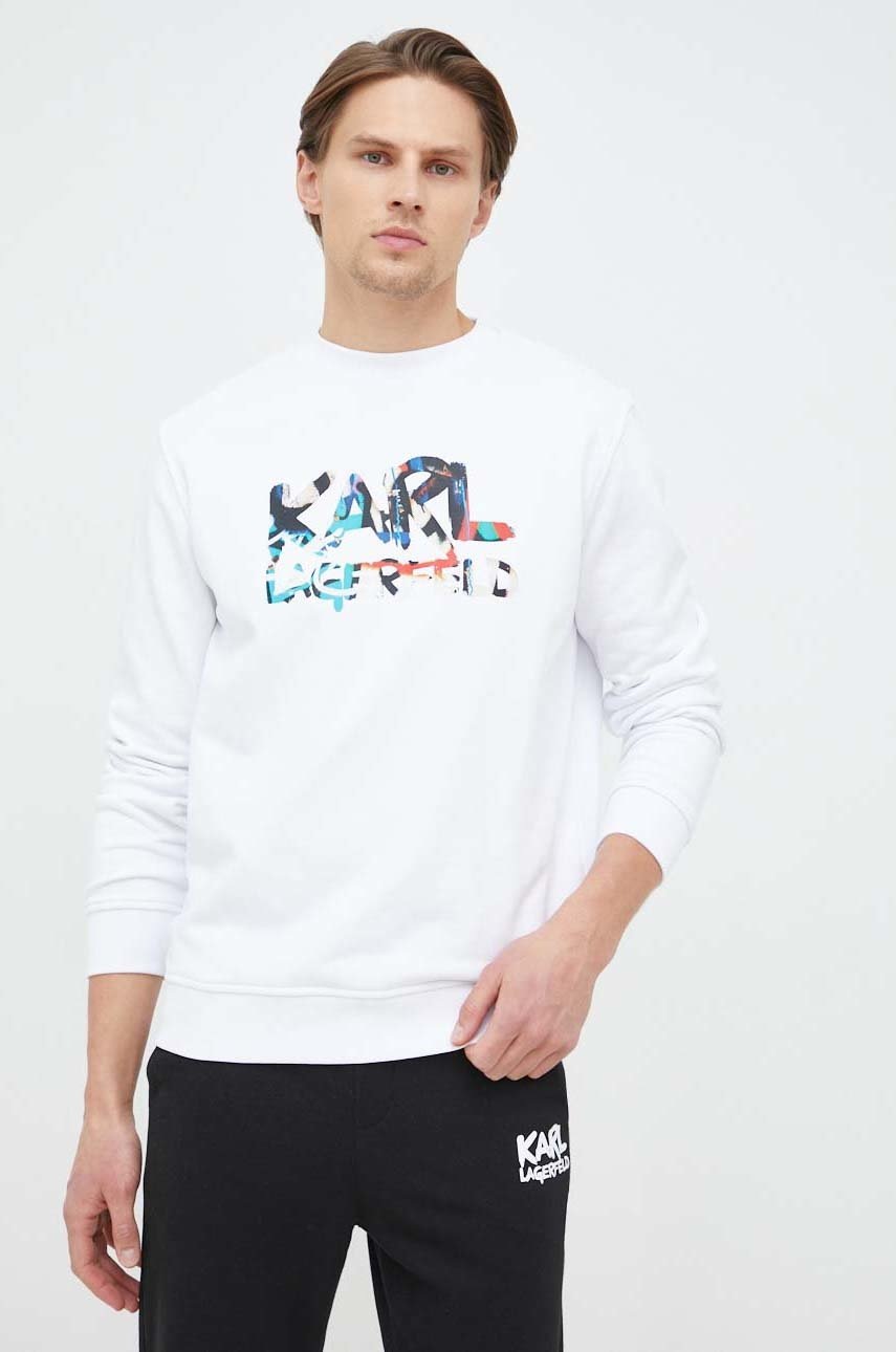 

Кофта Karl Lagerfeld чоловіча колір білий візерунок