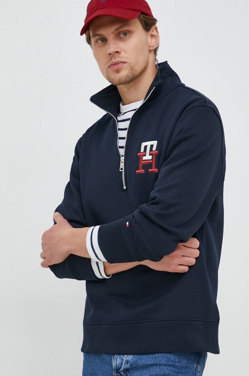 

Кофта Tommy Hilfiger мужская цвет синий с аппликацией