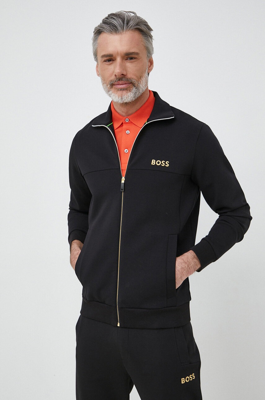 

Суичър BOSS BOSS GREEN в черно с апликация, Черен