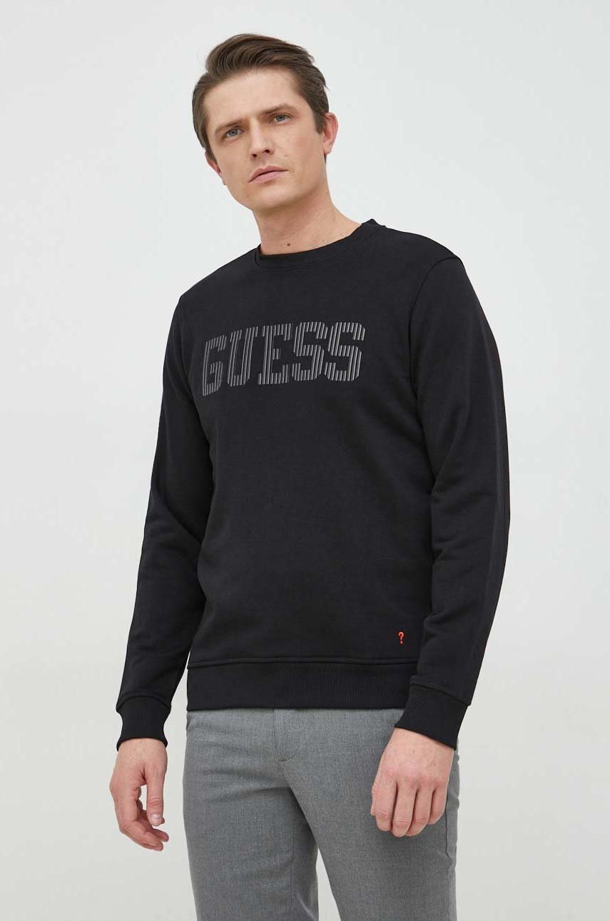 

Кофта Guess чоловіча колір чорний з принтом