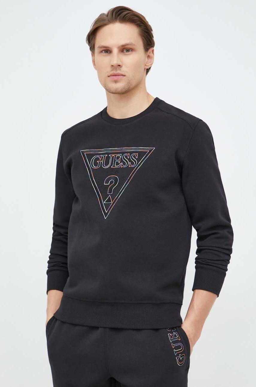 

Кофта Guess чоловіча колір чорний візерунок