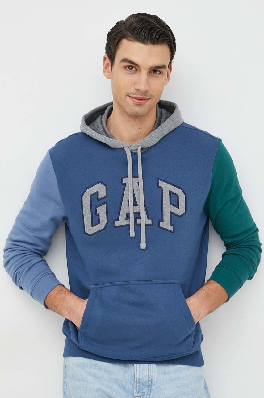 

Суичър GAP с качулка с десен, Син