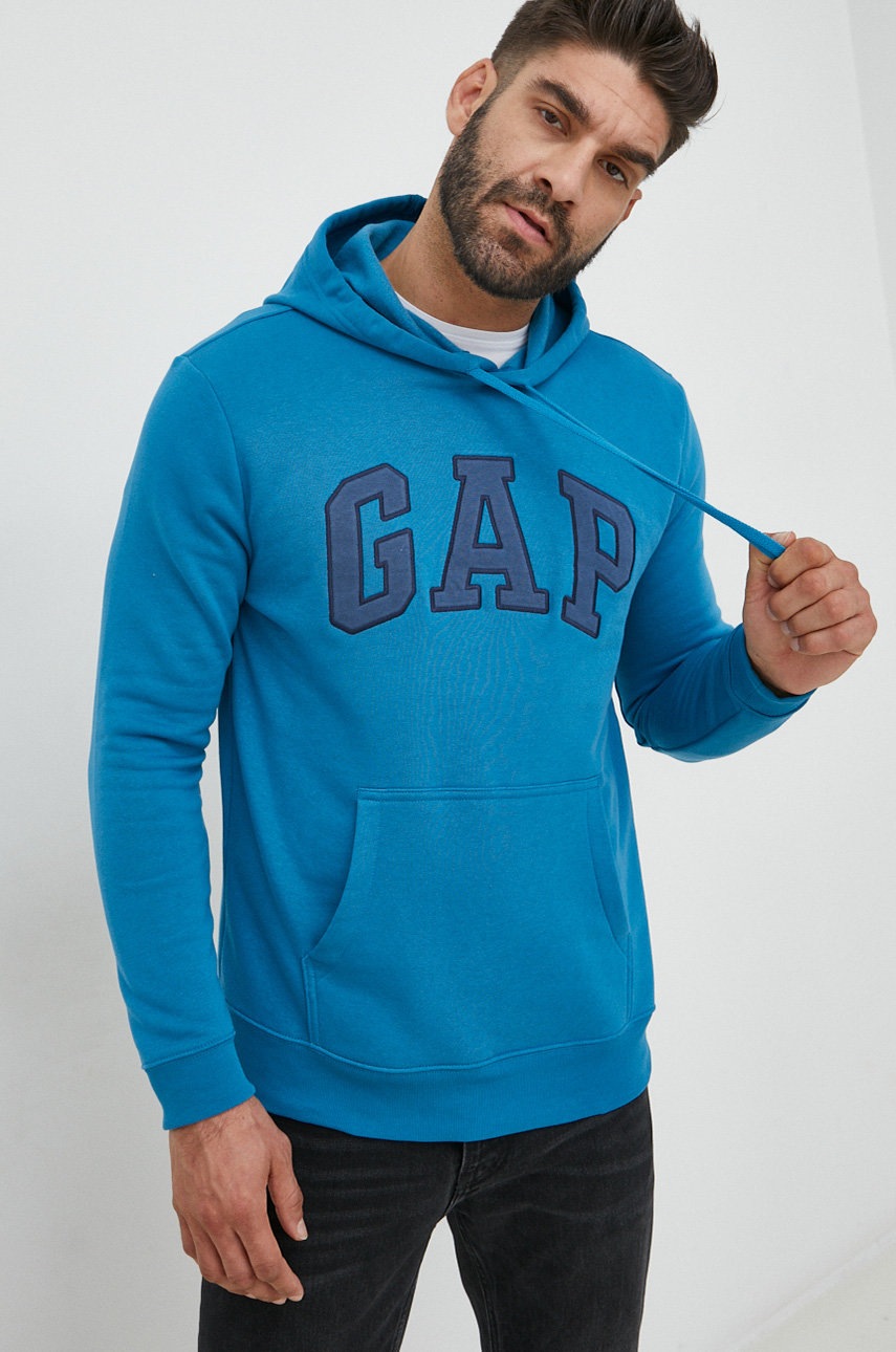 

Суичър GAP с качулка с апликация, Син
