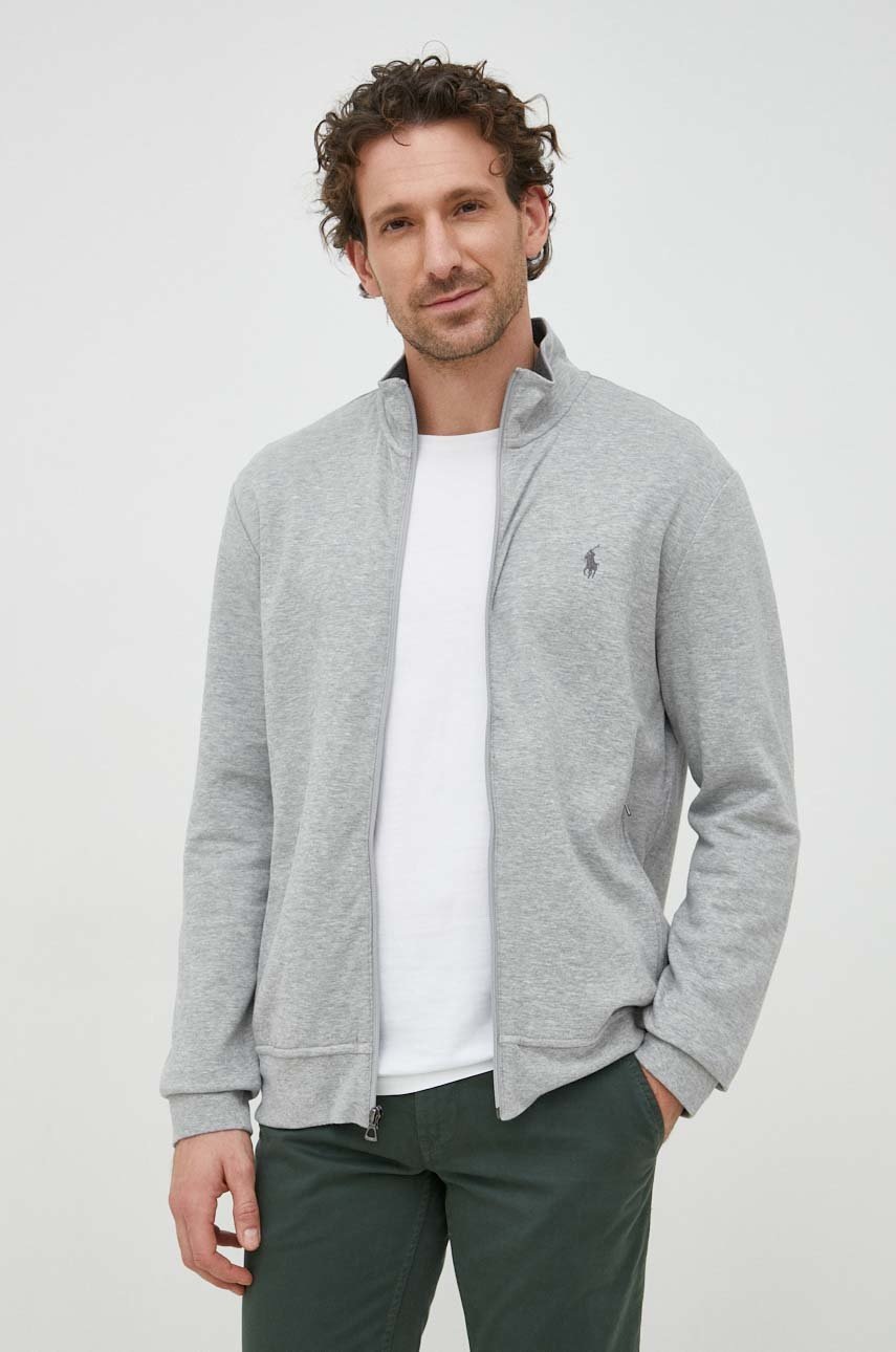 

Кофта Polo Ralph Lauren мужская цвет серый меланж