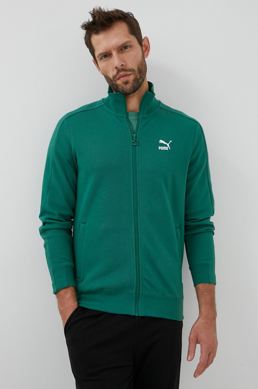 

Кофта Puma мужская цвет зелёный с аппликацией