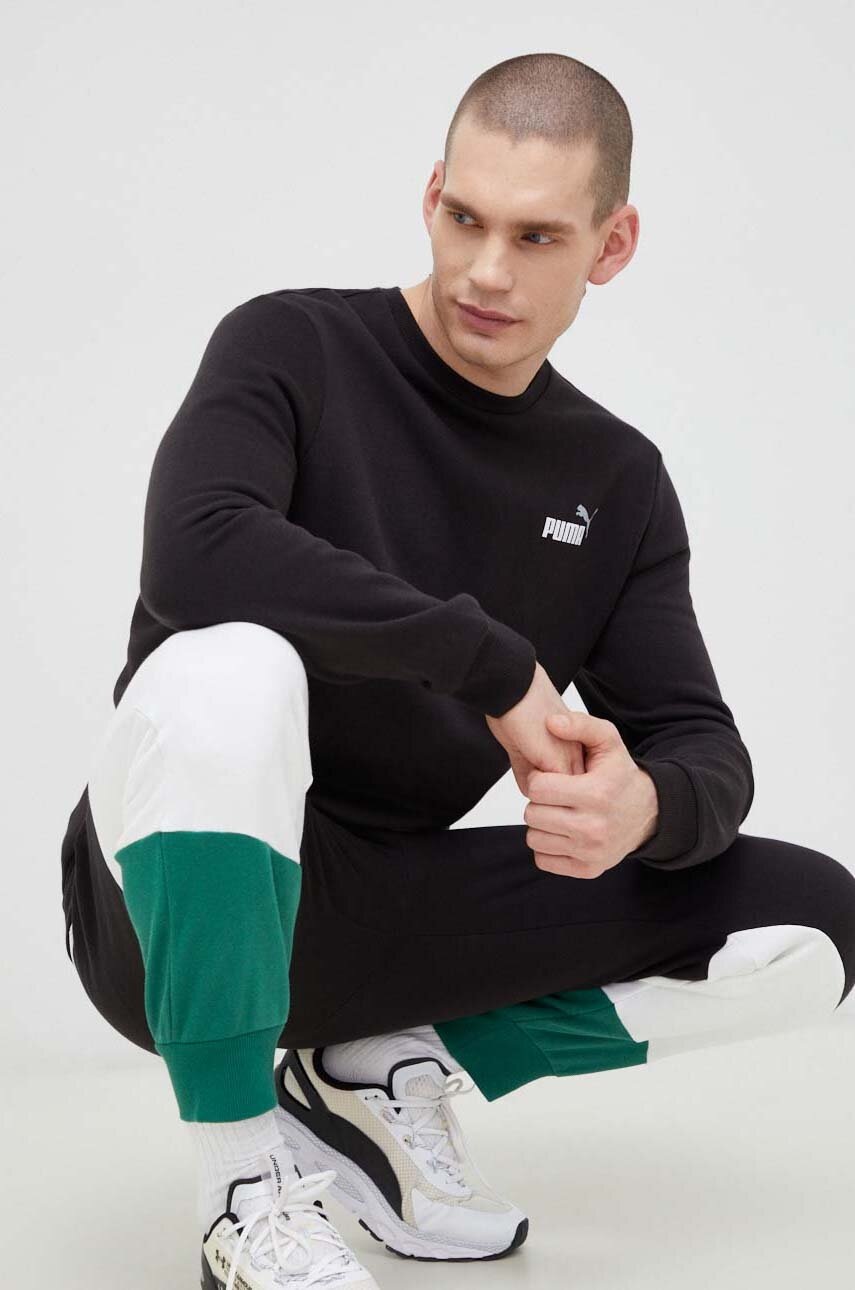 

Кофта Puma чоловіча колір чорний однотонна
