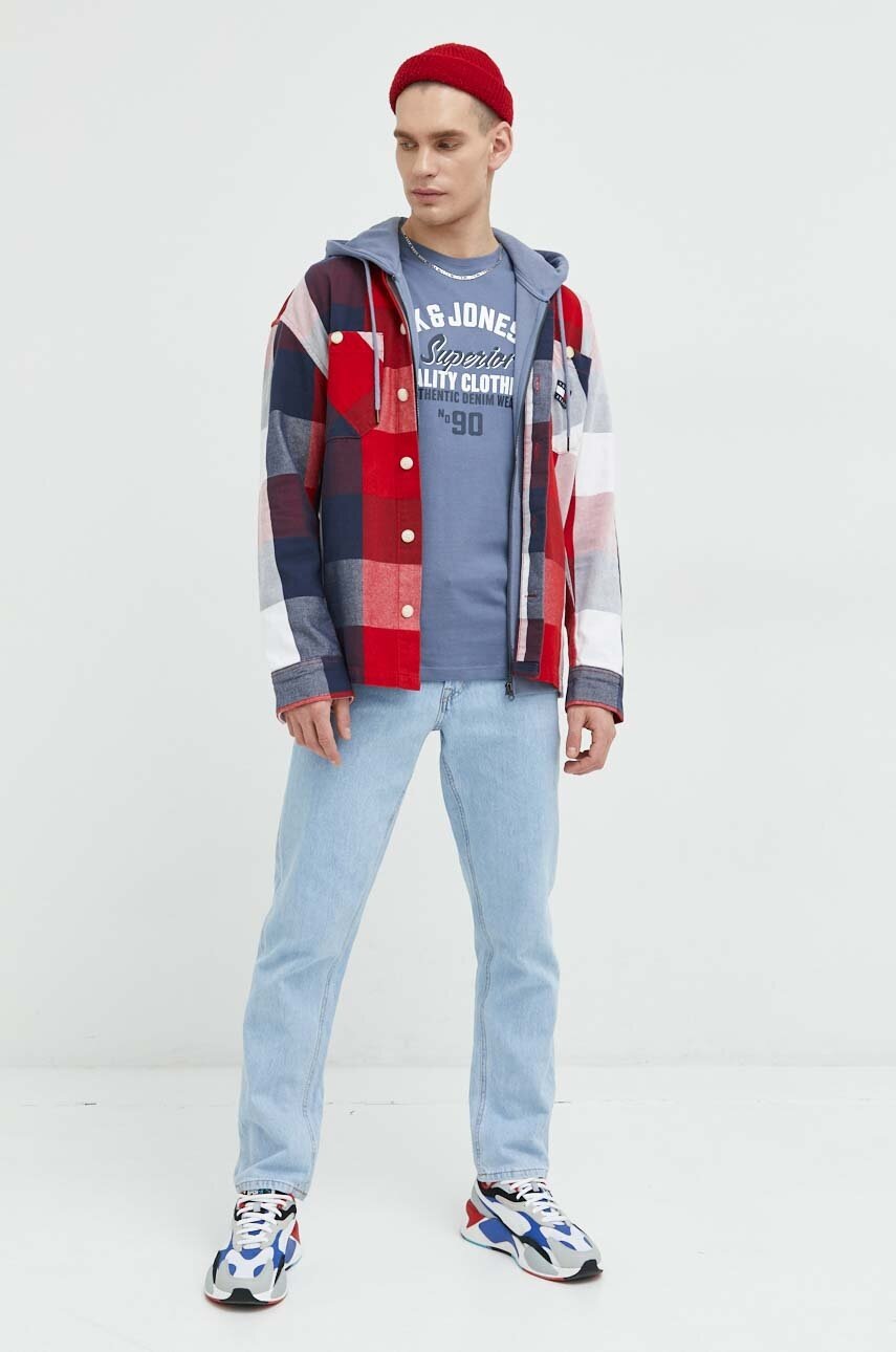

Кофта Jack & Jones JJEBASIC чоловіча з капюшоном однотонна 12181901