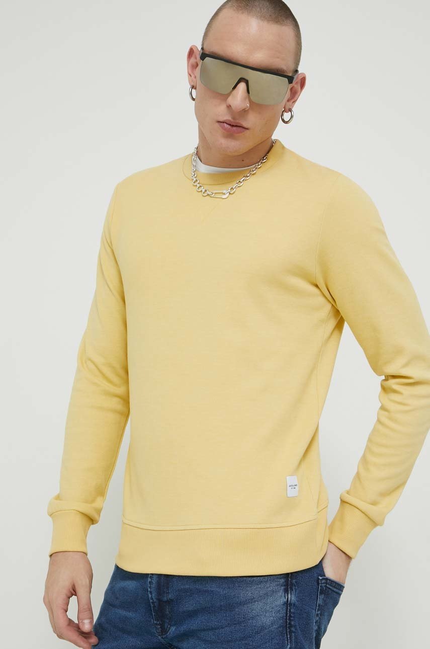 

Кофта Jack & Jones JJEBASIC чоловіча колір жовтий однотонна
