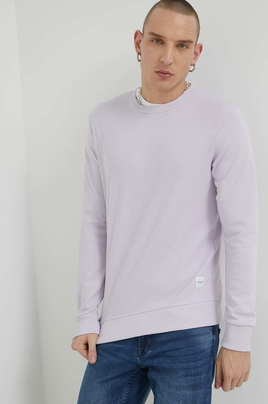

Кофта Jack & Jones JJEBASIC чоловіча колір фіолетовий однотонна 12181903