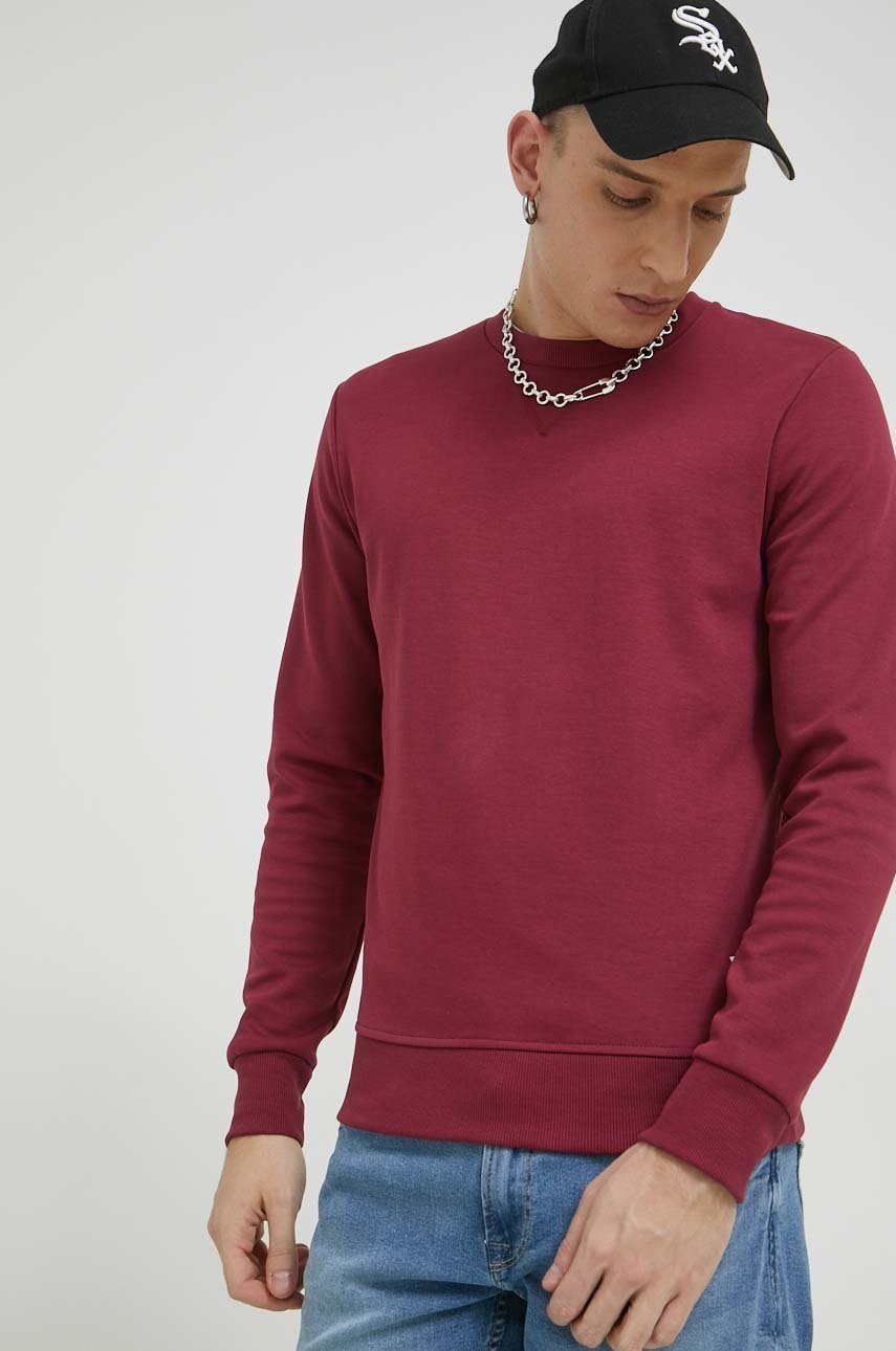 

Кофта Jack & Jones JJEBASIC мужская цвет бордовый однотонная