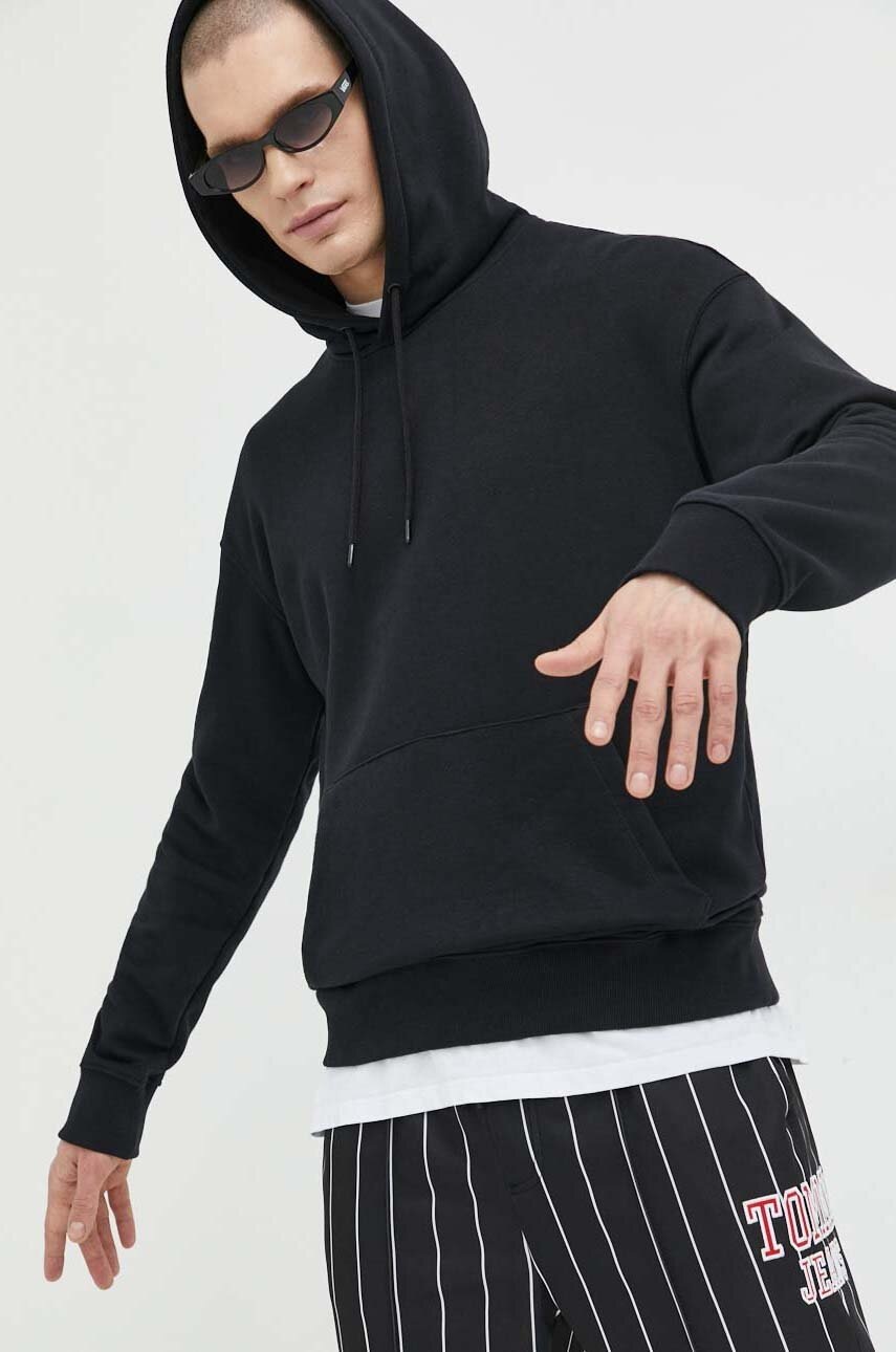 

Кофта Jack & Jones JJESTAR мужская цвет чёрный с капюшоном однотонная 12208157