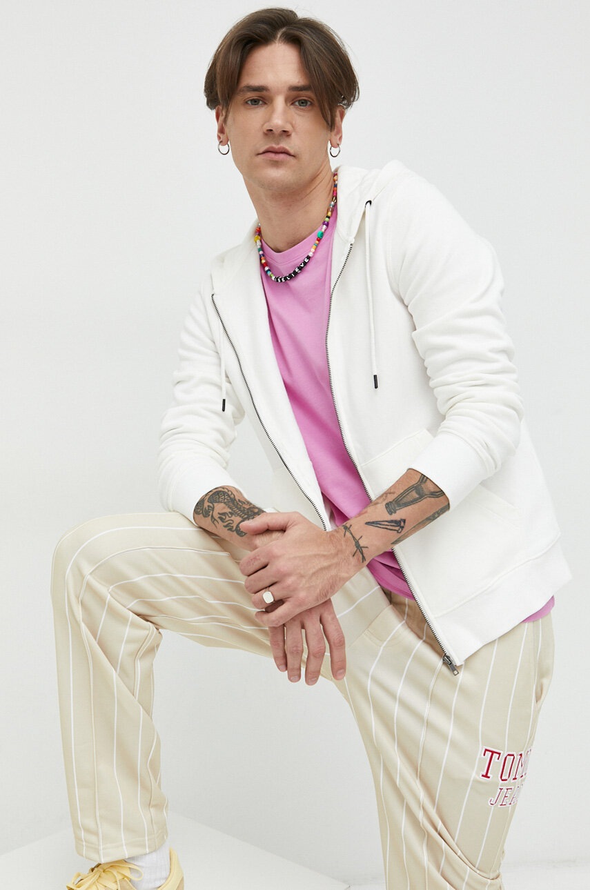 

Суичър Jack & Jones JJESTAR в бяло с качулка с изчистен дизайн 12210830, Бял