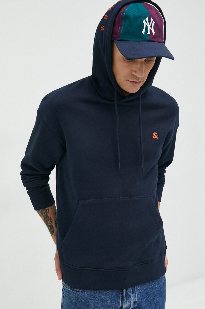 

Кофта Jack & Jones JJESTAR чоловіча колір синій з капюшоном однотонна 12212404