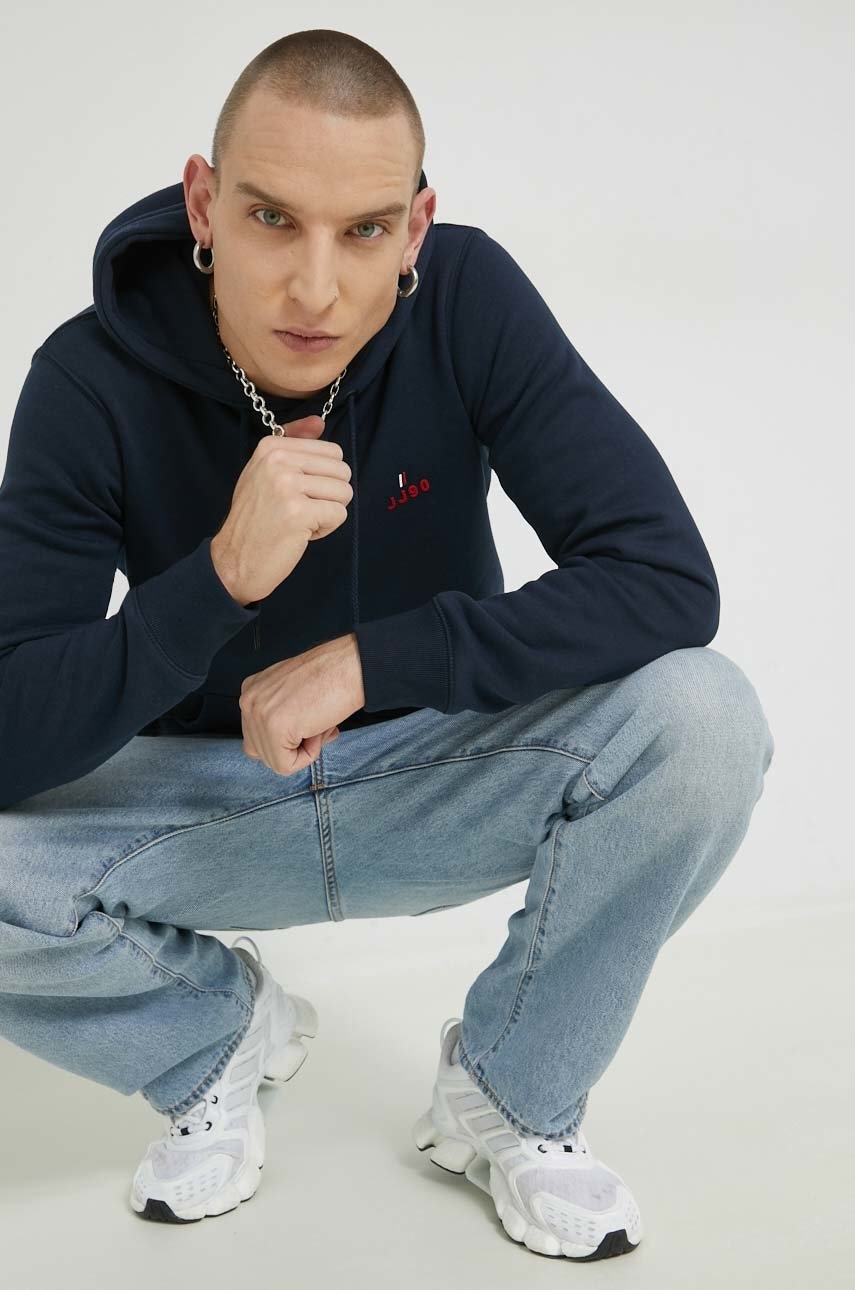 

Суичър Jack & Jones JJEJOE в тъмносиньо с качулка с принт 12223229, Тъмносин