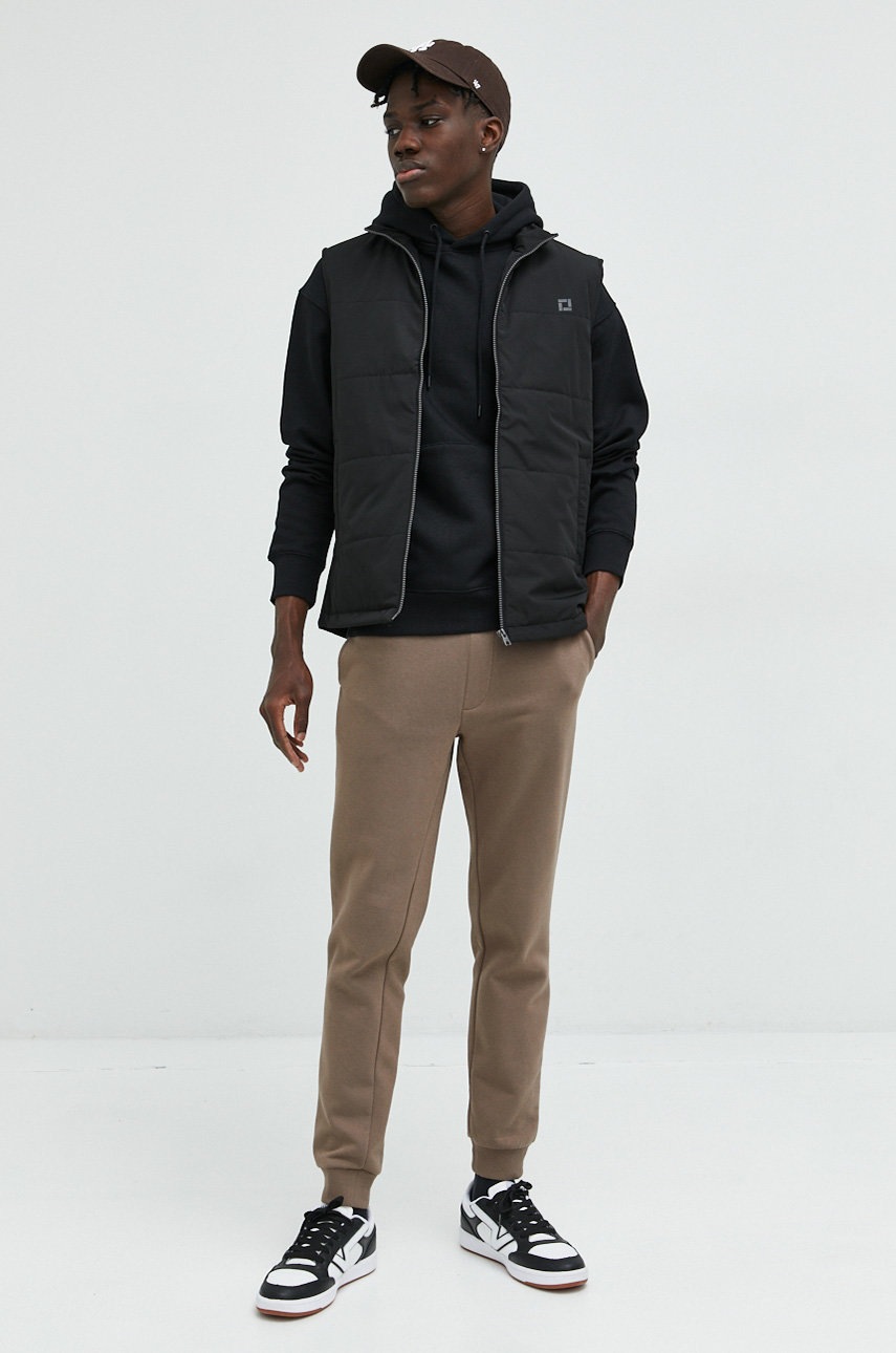 

Кофта Jack & Jones JJEFELIX мужская цвет чёрный с капюшоном с принтом 12226495