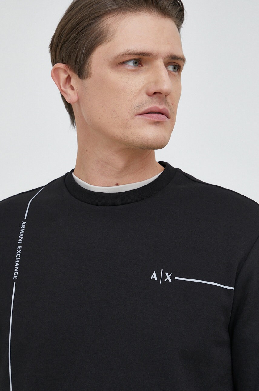 

Кофта Armani Exchange мужская цвет чёрный узор